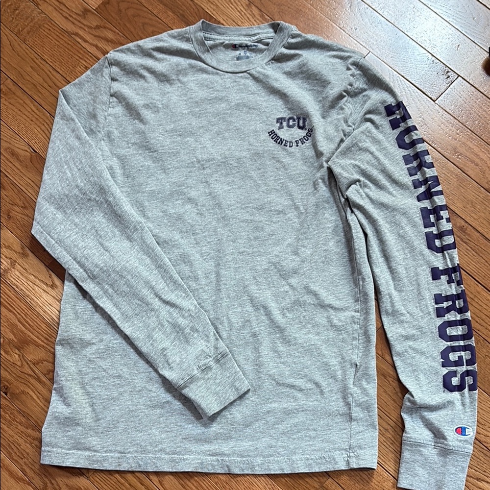 Champion Gray Long Sleeve TCU Horned Frogs Shirt
